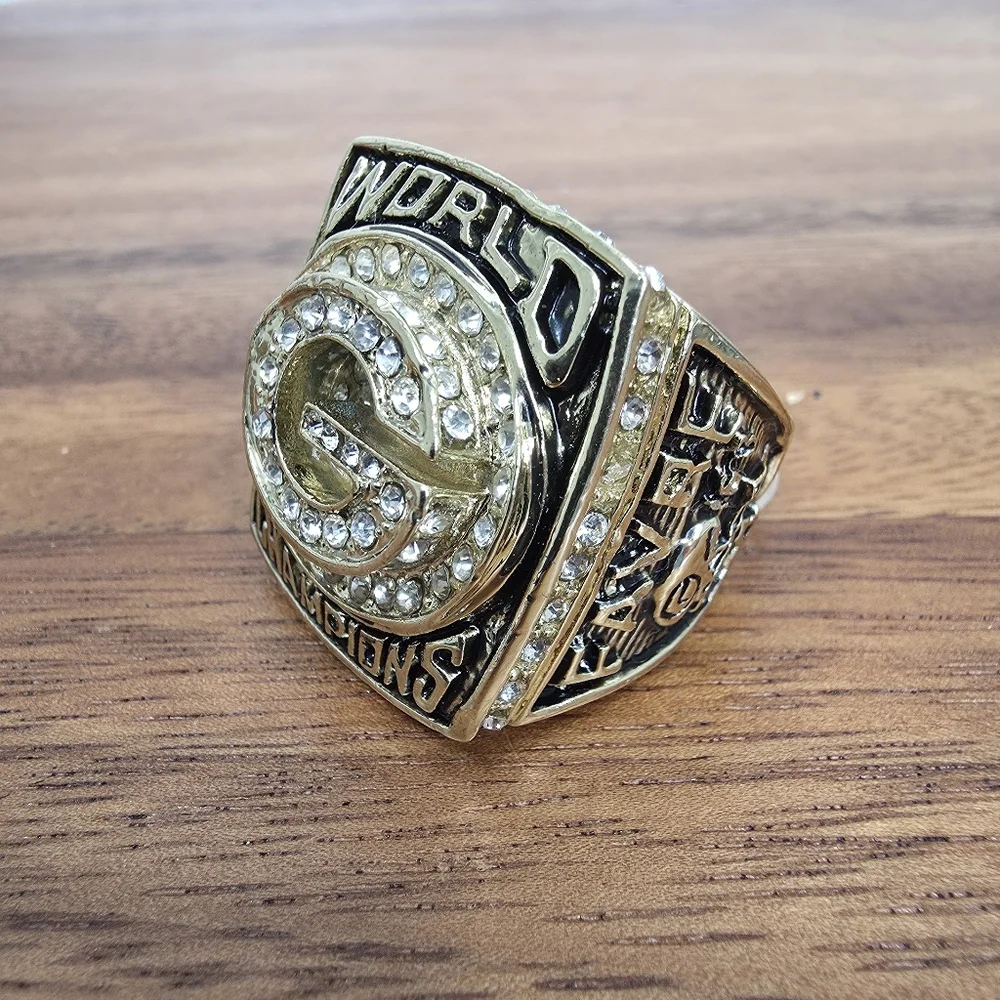 Green Bay Packers Championship Ring‎ Size 9 1996 Gold Favre Super Bowl Fan